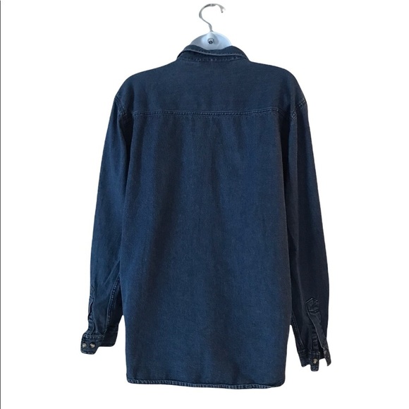 Vintage Way To Go Chambray Noah’s ark Embroidery Button Up Top Size L - Picture 3 of 5